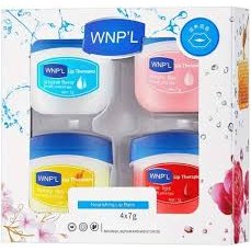 Lip Balm Set - 1 box (4 pieces - Original Flavor, Sakura, Honey & Rose Lips)