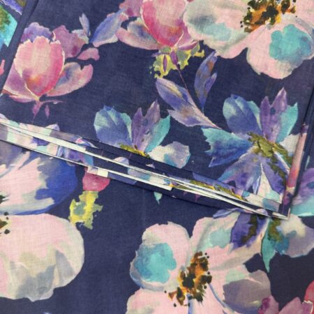 Cotton Fabric - Navy Floral Print