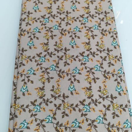 Beige Floral Vine Fabric
