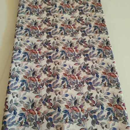Multicolor Leaf Print Fabric