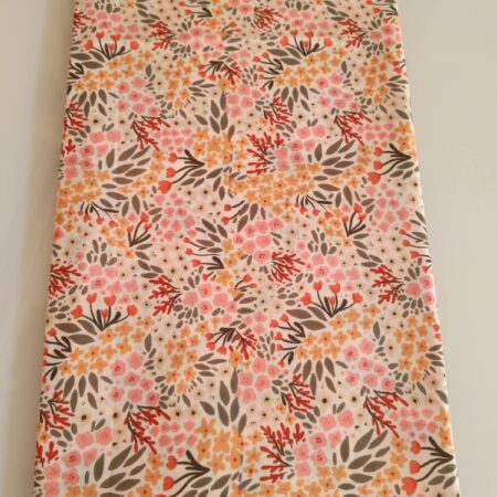 Coral Ditsy Floral Fabric